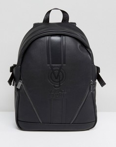 Черный рюкзак с большим логотипом Versace Jeans - Черный