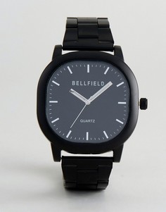 Черные часы с квадратным циферблатом Bellfield - Черный