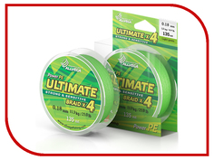 Шнур плетёный Allvega Ultimate 0.18mm 135m 11.3kg Light Green U135LGR018