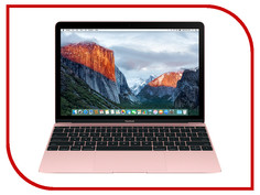 Ноутбук APPLE MacBook 12 Rose Gold MNYM2RU/A (Intel Core m3 1.2 GHz/8192Mb/256Gb/Intel HD Graphics 615/Wi-Fi/Bluetooth/Cam/12.0/2304x1440/macOS Sierra)