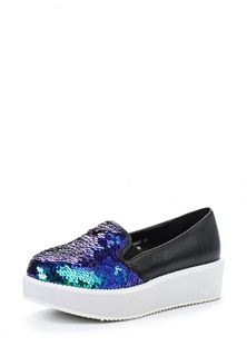 Слипоны LOST INK MERMAID SEQUIN FLATFORM PLIMSOLL