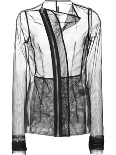 прозрачный пиджак с асимметричной застежкой-молнией Rick Owens Lilies