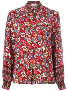 креповая рубашка с цветочным принтом Lanvin Vintage