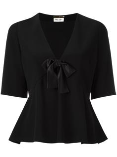 блузка с V-образным вырезом Saint Laurent