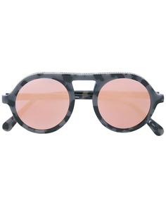 круглые солнцезащитные очки с отделкой цепочкой Stella Mccartney Eyewear
