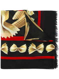 шарф с принтом макарон Dolce & Gabbana