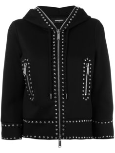 толстовка с капюшоном и заклепками Dsquared2