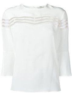 блузка с прозрачными полосами Fendi