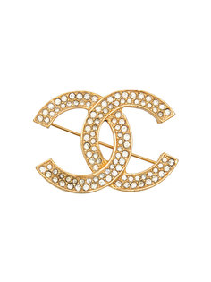 брошь-булавка с логотипом СС Chanel Vintage