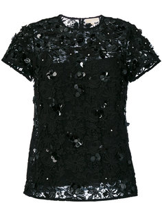 кружевная блузка с цветочной аппликацией  Michael Michael Kors