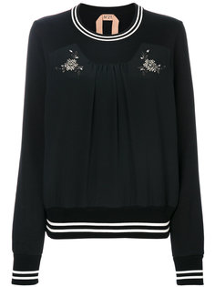 джемпер с декорированной панелью Nº21