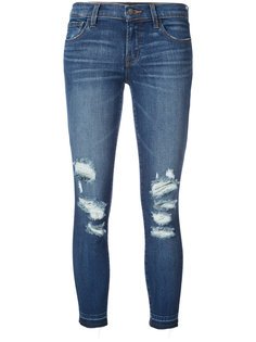 джинсы скинни с рваными деталями J Brand