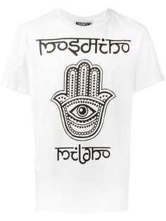 футболка с принтом руки Фатимы Moschino