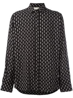 рубашка с принтом игральных карт Saint Laurent
