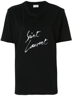 футболка с принтом логотипа Saint Laurent