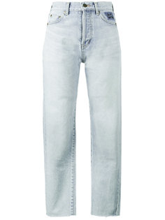 джинсы с необработанными краями Saint Laurent