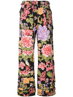 брюки с цветочным принтом Dolce & Gabbana Vintage