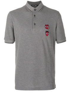 рубашка-поло с заплатками в виде дизайнеров-чертов Dolce & Gabbana