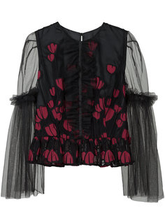 tule floral appliqué top Ingie Paris