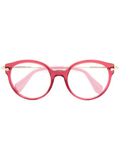 очки с круглой оправой  Miu Miu Eyewear