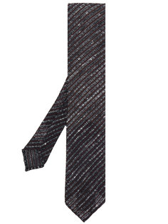 stripe embroidered tie Lardini