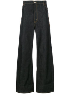 широкие джинсы с леопардовыми карманами Junya Watanabe Comme Des Garçons