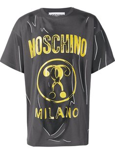 футболка с эффектом тромплей Moschino