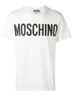 футболка с принтом логотипа  Moschino