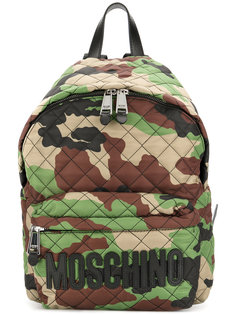 camouflage logo backpack Moschino