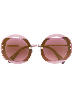 tinted round sunglasses Miu Miu Eyewear