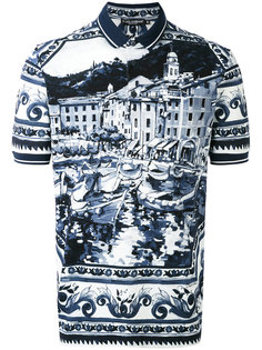 футболка-поло с принтом пейсли Dolce & Gabbana
