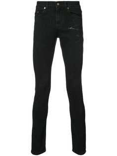 джинсы скинни с эффектом потертости Saint Laurent