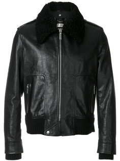 куртка с отделкой из овчины Saint Laurent