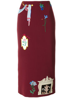 юбка с вышивкой  Vivetta