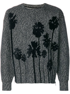 palm tree motif jumper Christian Pellizzari