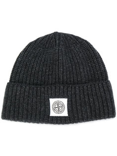 ribbed beanie hat Stone Island