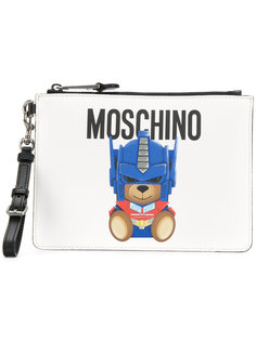 клатч с медведем Moschino