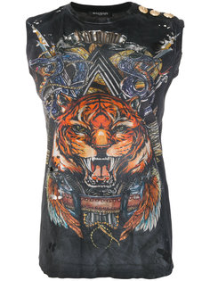 tiger print tank top Balmain