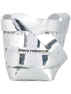metallic stripe shoulder bag Paco Rabanne