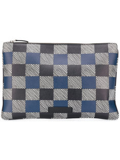 check and stripe clutch Marni