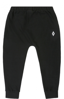 Спортивные брюки из хлопка с логотипом бренда Marcelo Burlon Kids of Milan