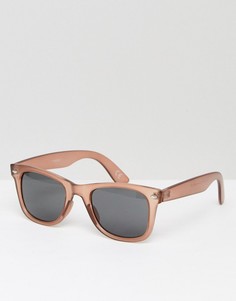 Темно-розовые квадратные солнцезащитные очки ASOS - Розовый