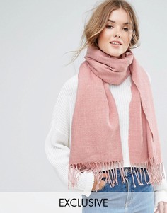 Длинный шарф с кисточками Stitch & Pieces - Розовый
