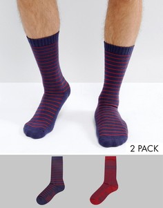 Набор из 2 пар носков (темно-синие/ с узором Фэйр-Айл) Levis - Темно-синий