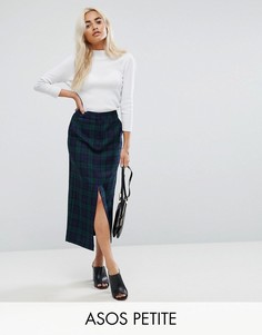 Юбка-карандаш в клетку тартан ASOS PETITE Tailored - Мульти