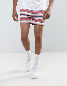 Трикотажные шорты с полосками ASOS - Красный