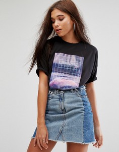 Футболка с принтом Intergalactic Vibes Missguided - Черный