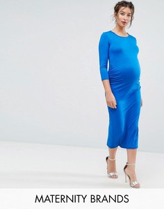 Облегающее платье с рукавами 3/4 Bluebelle Maternity - Синий