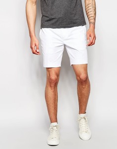 Зауженные белые шорты чиносы ASOS - Белый