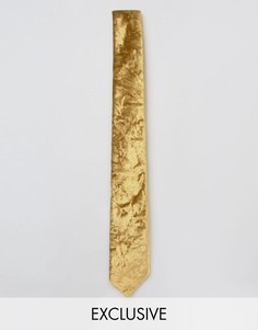 Бархатный галстук Noose & Monkey - Золотой